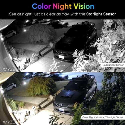 Wyze Cam v3 1080p HD - Cámara de vídeo para Interiores y Exteriores con visión Nocturna en Color, Audio de 2 vías, Funciona con Alexa y el Asistente de Google